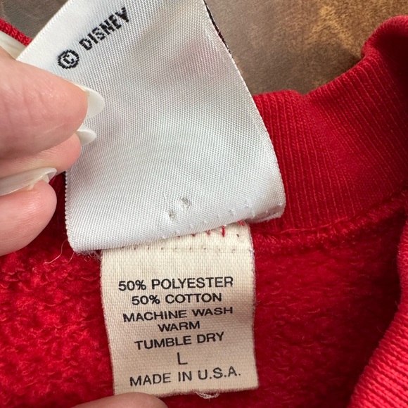 Vintage Disney Embroidered Mickey Sweatshirt | Size Large - Picture 4 of 5